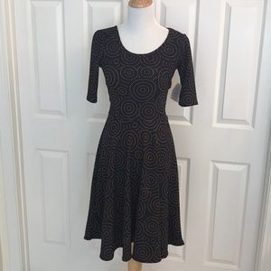 NWT LuLaRoe Nicole dress, black with pattern